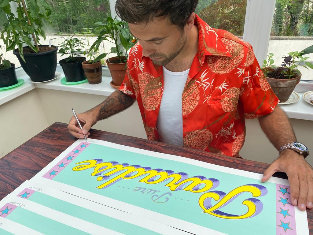 Eddie Bennett - Pure paradise (Letterpress print)