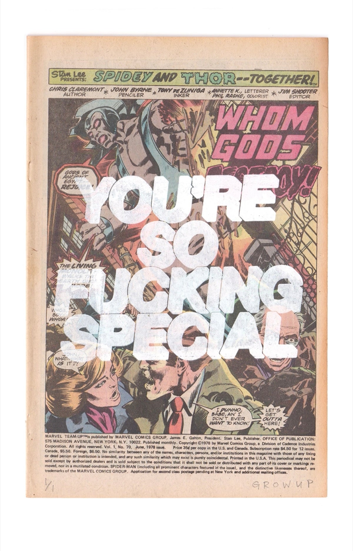 Grow Up - You're So Fucking Special