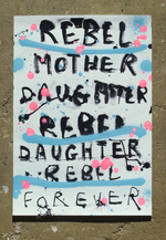 Lucie Flynn - Rebel Mother A3 Blue & Pink