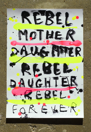 Lucie Flynn - Rebel Mother A3 Florescent Yellow & Pink