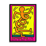 Original Vintage Keith Haring Festival De Jazz De Montreux Poster 1983 Orange Man