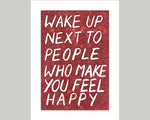 Adam Bridgland  - Wake Up Next To People Who Make You Happy (Red Glitter Edition)